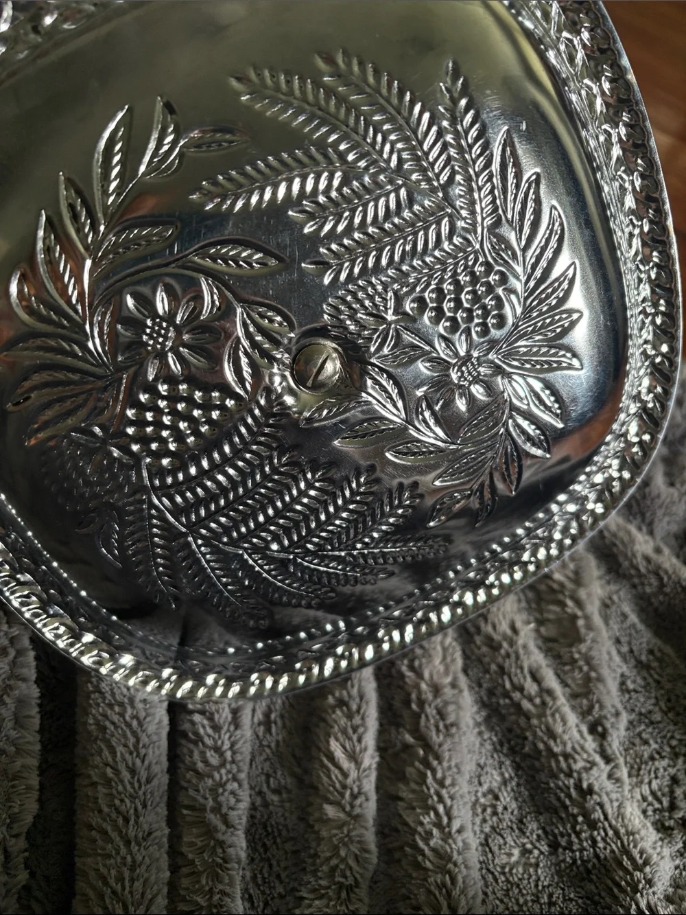 Two-Tier Silver Serving Tray - Elegant Metal Dessert Stand